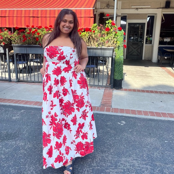 Abercrombie & Fitch Red Cowl Neck A-line Dress - Picture 2 of 3